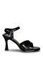 7105 Mg Cross Black Platform Heeled Evening Dress Women's Shoes - 2