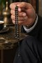 Men's Kuka Prayer Beads with Brass Embellishments and Black Metal Beads, Wrist Length