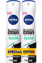 Deodorant Female, Invisible Black & White, Original, Spray-2 x 150 ML