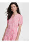 Lcw Comfort Dress with Open Collar and Belted Waist - 2