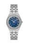 Milano Women's Silver Metal Cord Blue Dial Stone Wristwatch 2 Years Warranty - 2