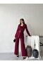 Pile Detail Belted Blazer Jacket and Trousers Two-Piece Set - 6