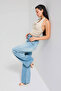 Women's Denim Color 4S6-32 Straight Fit High Waist Denim Jeans - 7
