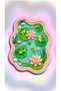 Sdt Water Lily Flowered Frog Patterned Pink Children's Room Woven Base Decorative Carpet Sdt856 - 3