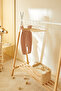 6 Pieces Matte White Metal Children's Clothes Hangers with Wooden Support 18X32X0.3 - 3