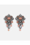 Maxi Earrings with Rhinestones and Artificial Pearls