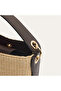 Women's Brown Straw Look Shoulder Bag - 3