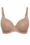 Women's Skin Color Ribbed Fabric Underwire Non-Padded Bra - 2