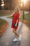 Women's Short Sleeve Crew Neck T-Shirt Dress Nightgown - 2