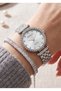 Milano Women's Silver Metal Cord Stone Minimal Wristwatch 2 Years Warranty