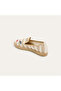 Women's Ecru Embroidered Espadrille Shoes - 3