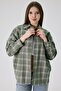 Women's Green Plaid Shirt Regular Fit Lumberjack Shirt - 5