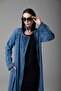 Blue Aura – Denim Abaya Embroidered
