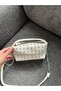 Cream Chain Strap Women's Bag Staple Detailed Mini Shoulder Bag Stylish Small Size Daily Bag Black White Gold Denim - 6