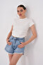 Yandan Ruched Crystal Short Sleeve T-Shirt - 8
