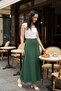 Women's High Waist Flared Skirt Maxi Skirt - 4