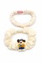 Set of 2 Hair Elastics Pink & Strawberry Detailed Ruffled Elastic Hair Clips for Girls & Women - 2
