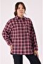 Women's Burgundy Plaid Shirt Regular Fit Lumberjack Shirt - 3