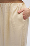 Women's Draped Trousers with Elastic Waist and Narrowing Cuffs - 4