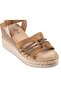 26Y231 Women's 36/41 Stone Filled Jute Sole Premium Sandals - 4