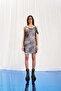 Black and White Draped Mini Tulle Dress 17275 - 2