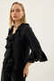 Buttoned Front Ruffled Blouse - 3