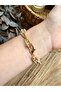 Round Design Chain Model Gold Inside Burgundy Women's Wristwatch - 2