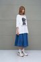 White Printed Oversize T-Shirt 18036 - 3