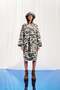 Black Ecru Zebra Patterned Soft Jacket 17383 - 2