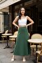 Women's High Waist Flared Skirt Maxi Skirt