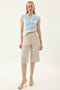 Stripe Pattern Bermuda Shorts - 2