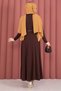 Degaje Yaka Belted Sandy Dress Brown - 6