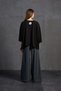 Black Slogan Asymmetrical Oversize T-Shirt 18035 - 6