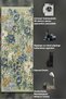Sdt Green Toned Vintage Floral Patterned Classic Woven Base Decorative Carpet Sdt858 - 6