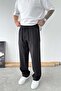 Black Modal Fabric Baggy Pants