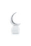 Silver Crescent Decor with White Base from Malath