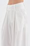 Women's Wide Belted Trousers with Pleated Detail on the Front - 5