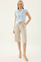 Stripe Pattern Bermuda Shorts