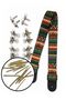 Guitar Spare Parts Set - Guitar Strap - Fret - Lower Sill - Upper Sill - 6 Pieces Tuning Screws
