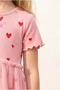 Girl's Heart Printed Tulle Dress - 3