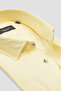 Costa Linen Cotton Linen Blend Comfort Fit Yellow Classic Collar Men's Plain Shirt - 6