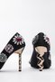 Evening Dress Heels Gold Heel Stone Embellished Evening Dress Black Heels - 4