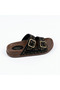 Double Buckle Studded Orthopedic Daily Women's Slippers