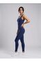 Seamless Pilates/Yoga/Daily Sports Jumpsuit (Dark Blue) - 3