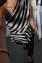 Zebra Pattern One-Shoulder Asymmetrical Blouse - 0985 - 3