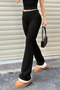 Women's Trousers Cotton Lycra Single Jersey Stretchy Spanish Leg Sports and Casual Pants - 2