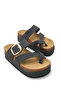 Larissa Pia Women's Flip Flops 0012703 Matte Black