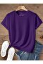 Women's Oversize Basic T-Shirt 100% Cotton Loose Comfortable Fit Crew Neck - 5