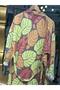 Muslin Kimono 100% Cotton Camel Sole Patterned Jacquard Bathrobe Kaftan Dressing Gown Neon Green - 8