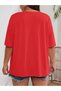 Women's Oversize Sports 100% Cotton T-Shirt Comfortable Fit Fitness Daily Use - 5